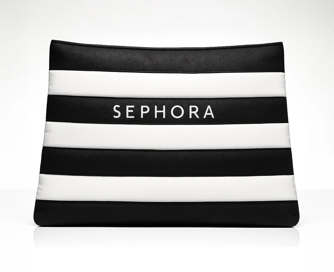 Striped Mesh Pouch - Beauty Offers = Sephora